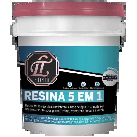 Resina 5 Em 1 LT Shiner Marmorite Revestwall Cimento Queimado