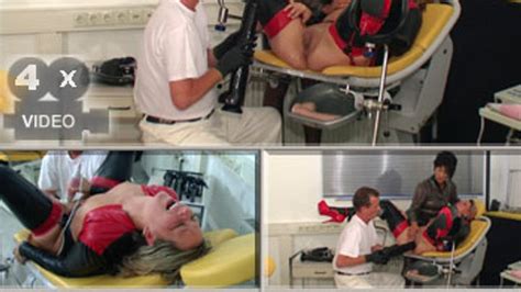 Jannique Giant Dildo For Horny Slut On The Gynchair Rubber Clinic Store Clips4sale