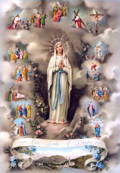 Our Lady Of Lourdes Catholic Pictures Mama Mary Blessed Mother Mary