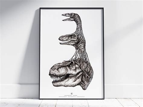 Dinosaur Art Print // Jurassic Park Illustration // T-rex - Etsy