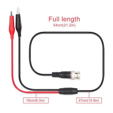 BNC Q9 Male Plug To Dual Alligator Clip Oscilloscope Test Probe Lead