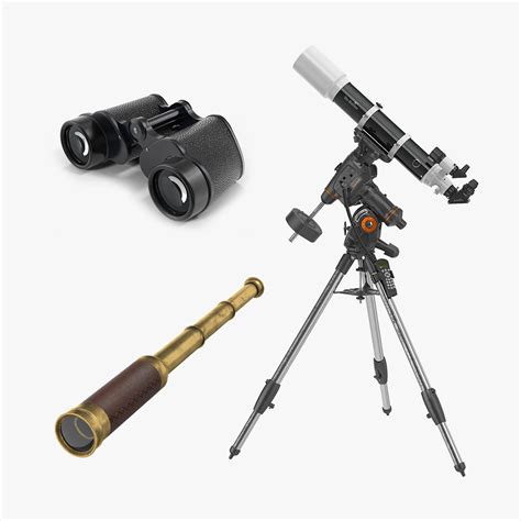 Binoculars And Telescopes Collection 2 3d Model 89 3ds Fbx Obj Max C4d Ma Free3d