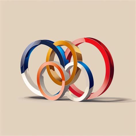 Premium Photo 3d Paris 2024 Olympic Rings In France