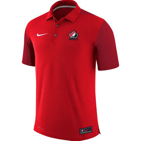 Mens Nike Red Hockey Canada Team Issue Performance Polo