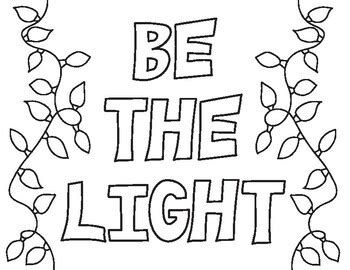 Christmas Coloring Page - Be the Light by The Art of Integration