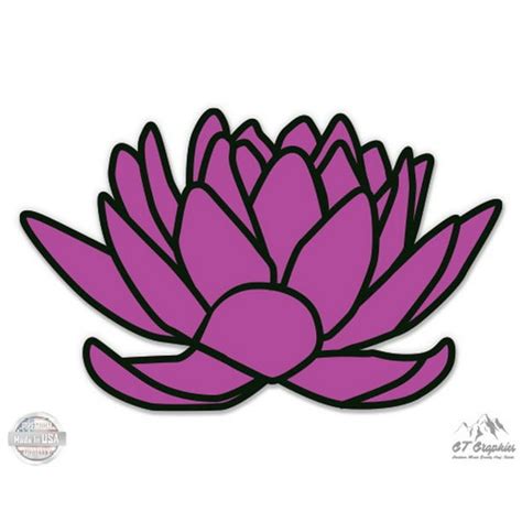 Lotus Flower Beautiful 3 Vinyl Sticker For Car Laptop I Pad Phone Helmet Hard Hat