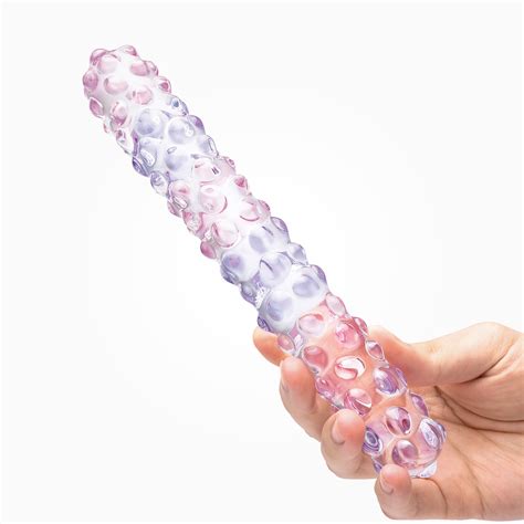 Gläs Nubby szklane dildo