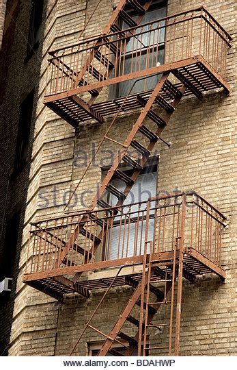 Exterior Metal Fire Escapes On Apartment Building Greenwich Village