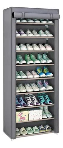 Zapatera Organizador Closet Repisa Armable Mueble Multiusos Color Gris