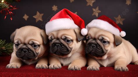 Christmas Pugs Wallpaper