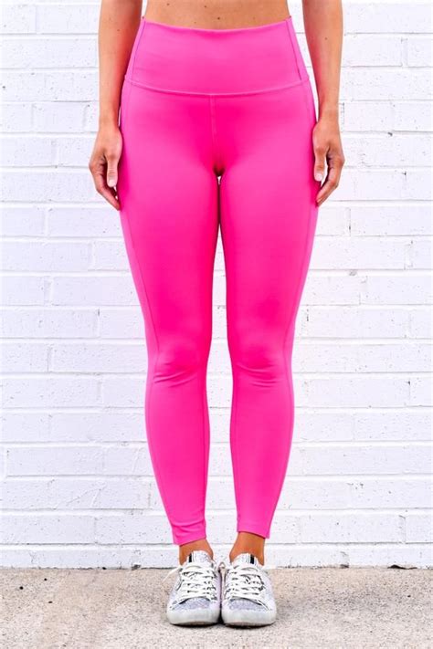 Feeling Good Leggings Hot Pink In 2021 Light Pink Leggings Hot Pink Leggings Pink Leggings