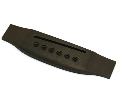 GB-0850-0E0 Ebony Acoustic Guitar Bridge Slightly Oversized