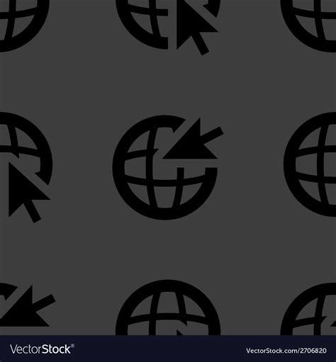 Globe web icon flat design seamless pattern Vector Image