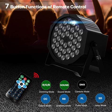 Missyee Luces Led Rgb Para Escenario De Dj Control Dmx Con Sonido