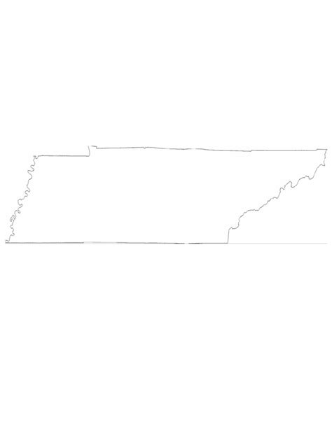 Tennessee State Outline Map Free Download