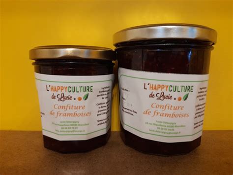 Confiture De Framboises 370g L Happyculture De Lu