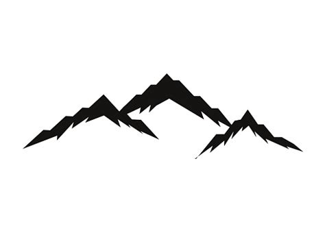 Mountain Silhouettes Overlook Vector Rocky Hills Terrain Vector ...