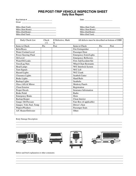 Printable Pre Trip Inspection Form Pdf Printable Template Calendar Io 0 The Best Porn Website