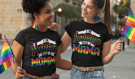 Lesbian Couple Tshirts I M Mommy She S Mama T Shirt Lesbian Couple Matching Shirt Cubebik