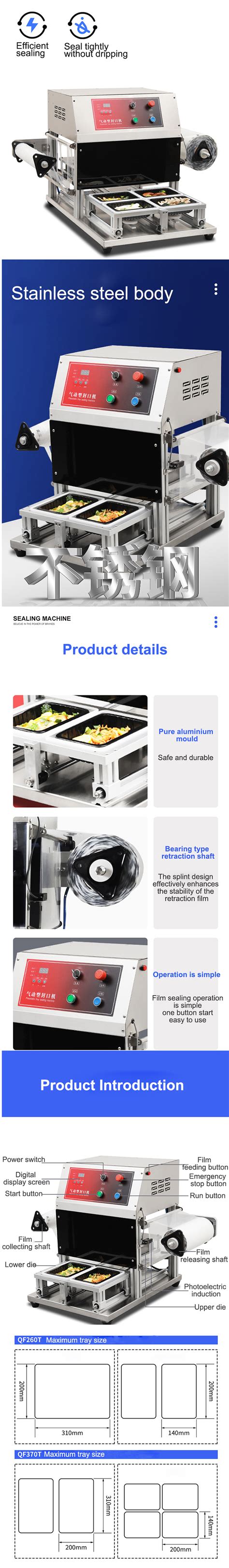 Manual Tray Sealer Packaging Machine Blister Prepared Meals Medical ...