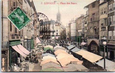 87 LIMOGES Place Des Bancs Le Jour Du Marche EBay