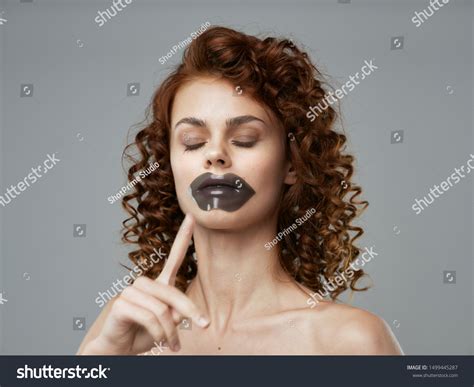 Beautiful Woman Curly Hair Naked Shoulders Stock Photo Shutterstock