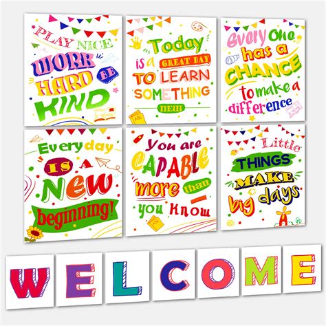 Buy 13 Pcs Motivational s for Classroom Decoration, Welcome Back to ...