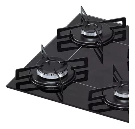 Fogão Cooktop 4 Bocas Preto Chef Ultra Chamalux Grade Chapa à venda em