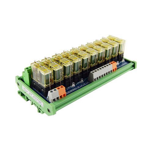 Huaqingjun 10 Channel Dpdt Idec Relay Module 24VDC 8A Electromagnetic