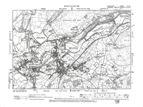 Hadfield Padfield Old Map Derbyshire 1899 2 Ne Ebay