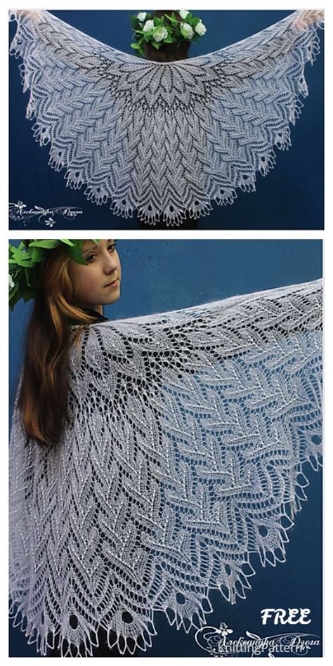 Knit Ice Cream Lace Shawl Free Knitting Patterns Knitting Pattern