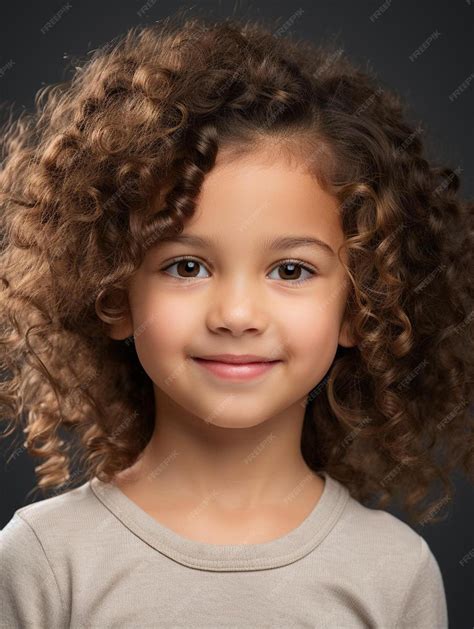 Premium Ai Image Portrait Photo Of Mexican Infant Female Curly Hair