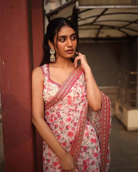 Priya Prakash S Red Hot Magic In A Saree