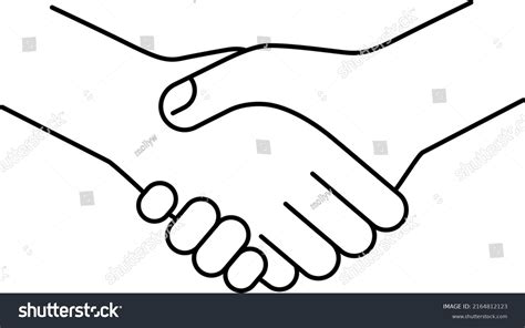 Shaking Hands White Background Vector Illustration Stock Vector ...