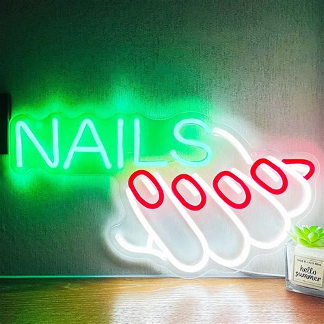 Custom Made Neon Signs Nails Nail Salon Neon Sign Led Business Sign