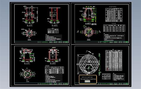 砖砌雨水检查井及盖板配筋图autocad模型图纸下载 懒石网