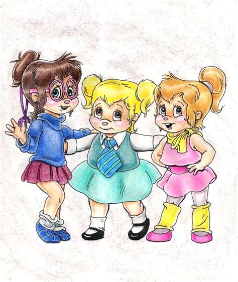 Brittany, Jeanette and Eleanor (The Chipettes) (Alvin and the Chipmunks) (c) Bagdasarian Produc ...