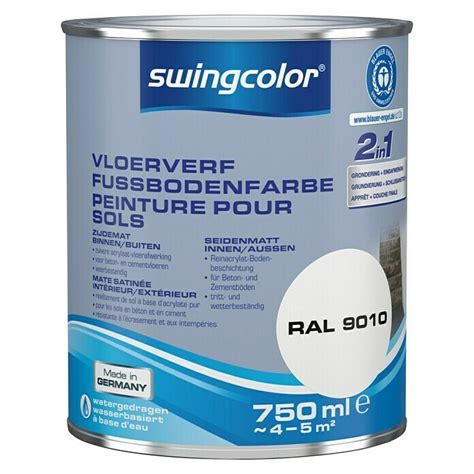 Swingcolor Vloerverf Wit 750 Ml Zijdemat BAUHAUS