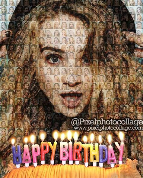 Pixel Photo Collage Wishes Sabrinacarpenter Very Happy Birthday Want