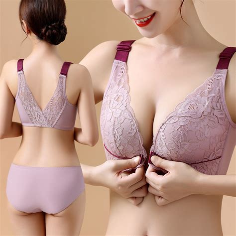 Lycaql Lingerie For Women Women S Fortable Front Buckle Bra Beautiful Back Summer Large Size