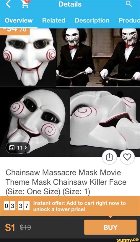 Chainsaw Massacre Mask Movie Theme Mask Chainsaw Killer Face (Size: One Size) (Size: 1) O3 37 - )