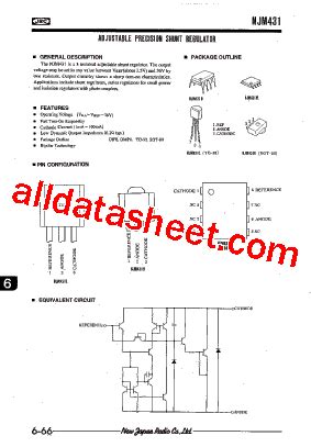 NJM431 Datasheet PDF New Japan Radio