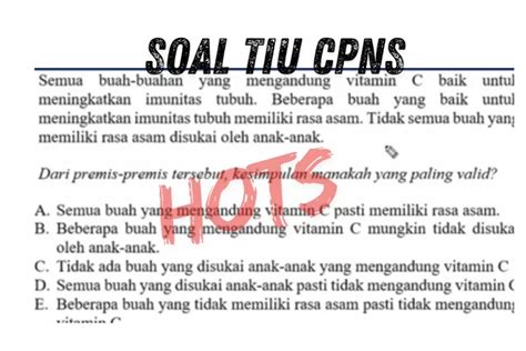 WAJIB TAHU Lengkap Dengan Kunci Jawaban Berikut Contoh Soal SKD CPNS