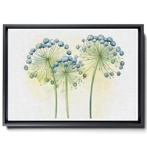 Blue Flower Wall Art Vintage Floral Wall Decor Botanical