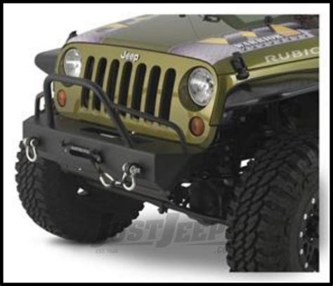 Buy Warrior Products Stubby Winch Bumper With Pre Runner Brush Guard For 2007 18 Jeep Wrangler