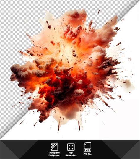 Premium Psd Psd Explosion On Transparent Background