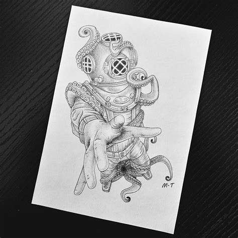 Into the Abyss tattoo design // last tattoo design of 2021 / thank you all who commissioned me ...