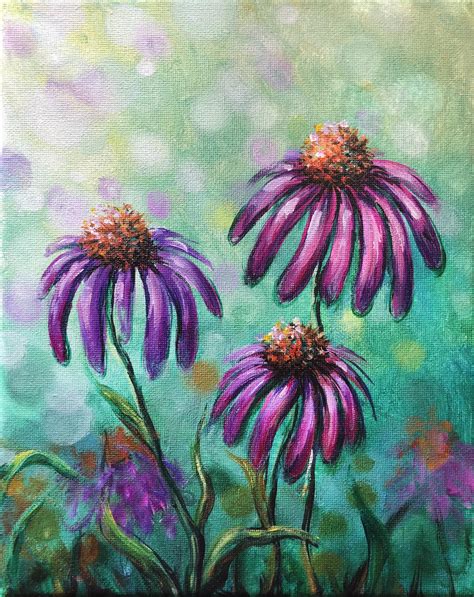 Cone Flowers - Ages 12 and up - Paint The Town