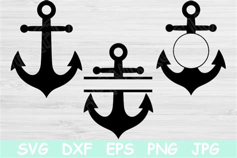 Split Boat Anchor Svg Nautical Svg File Graphic By Tiffscraftycreations · Creative Fabrica