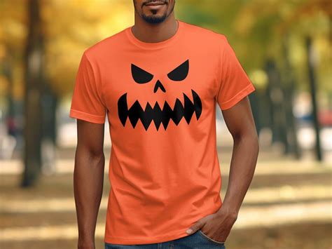 Spooky Halloween Pumpkin Face T Shirt Halloween Party Etsy